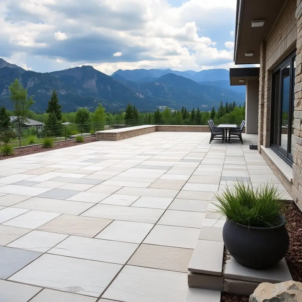 Terrasse en dallage